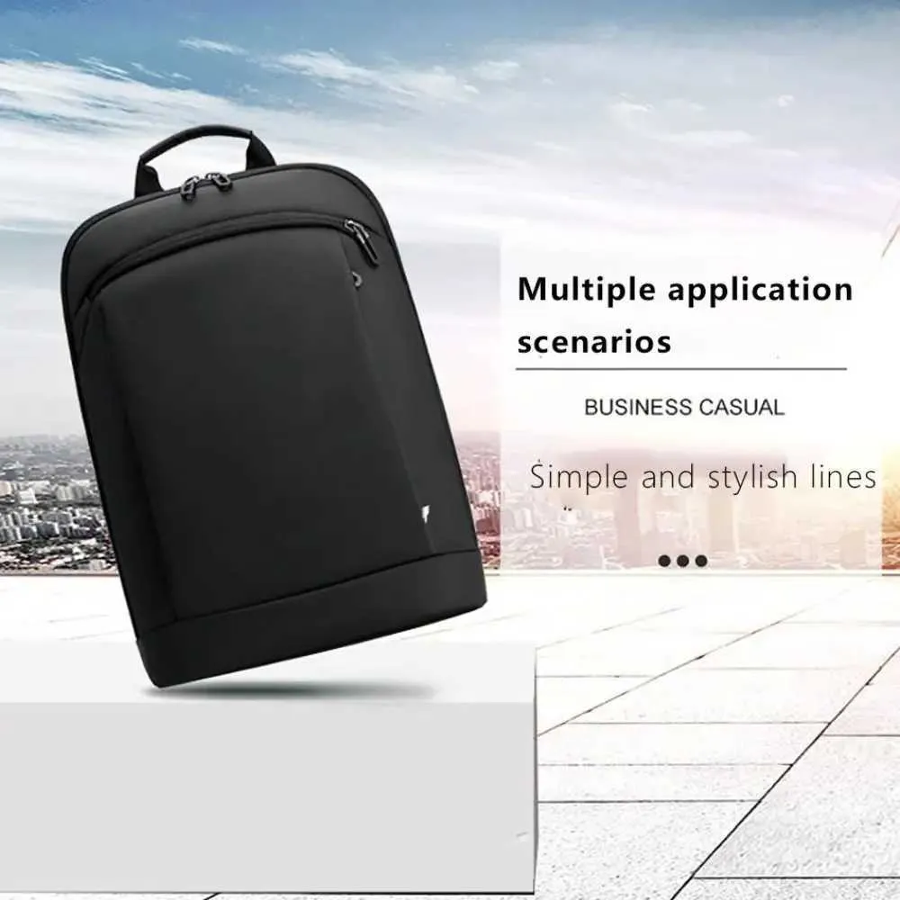 Ultradünner Laptop 15,6 Zoll Business Herren Tasche Damen Rucksäcke Einfarbig Unisex Rucksack Schlanker Rucksack C241107_voghion.com