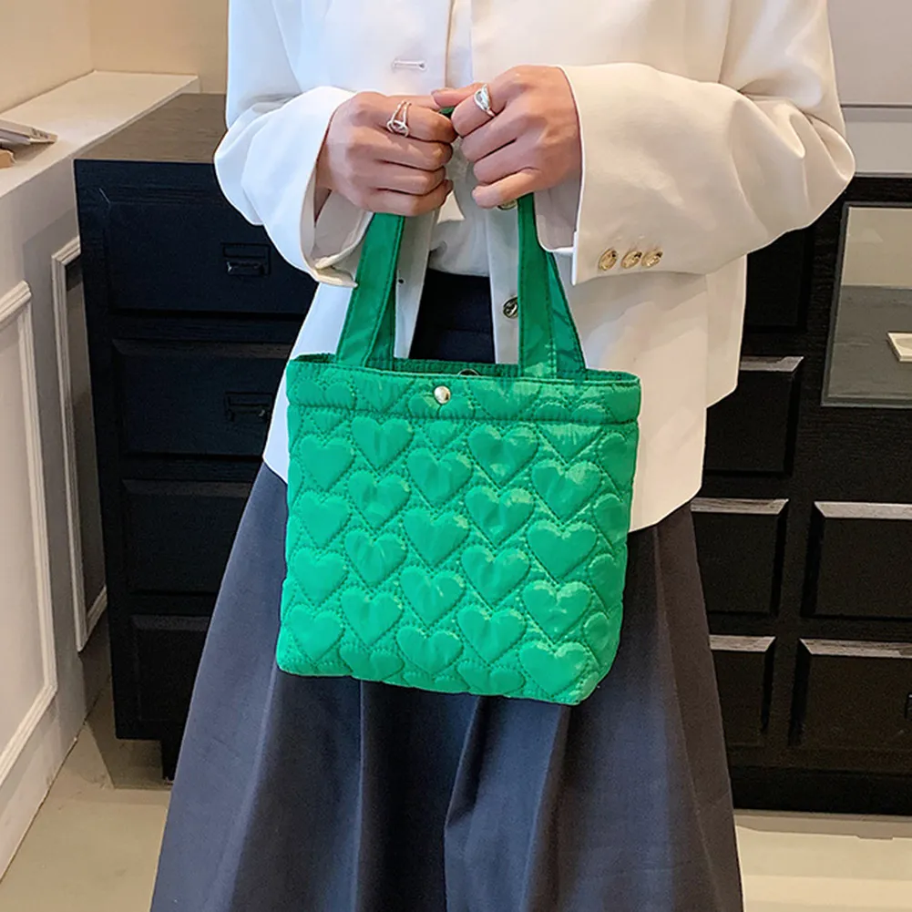 Sac à main décontracté en tissu Oxford pour femme, couleur unie, rembourré, grande capacité, léger, pour courses_voghion.com