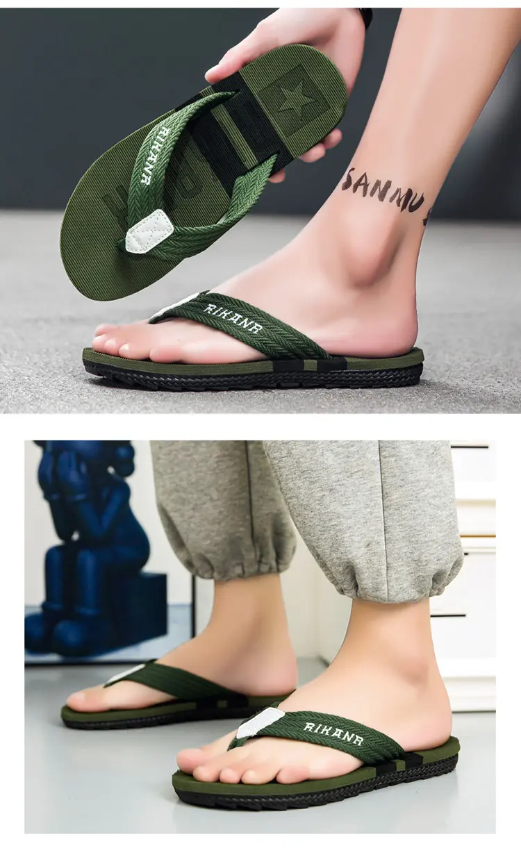 Men's Flip Flops Comfortable Beach Sandals Fashionable Footwear_voghion.com
