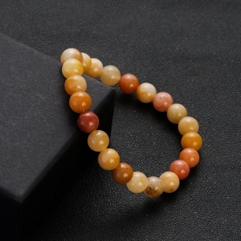 Neu Stein Jade Perlen Perlen Bunte Natürliche Chalcedon Achat Armband_voghion.com