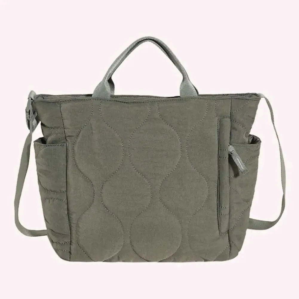 Borsa a tracolla imbottita da donna, grande capacità, borsa a mano leggera con manico superiore, tracolla regolabile, casual da viaggio_voghion.com