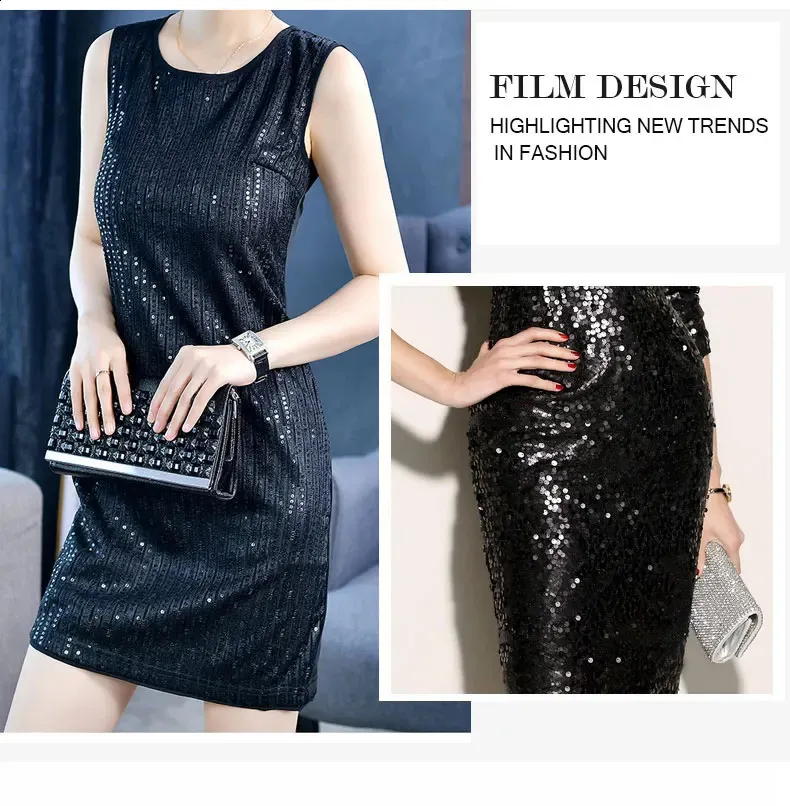 Womens Purse And Handbag Black Gold Sier Evening Sequin Shoulder Bag Female Wedding Clutch 240820_voghion.com