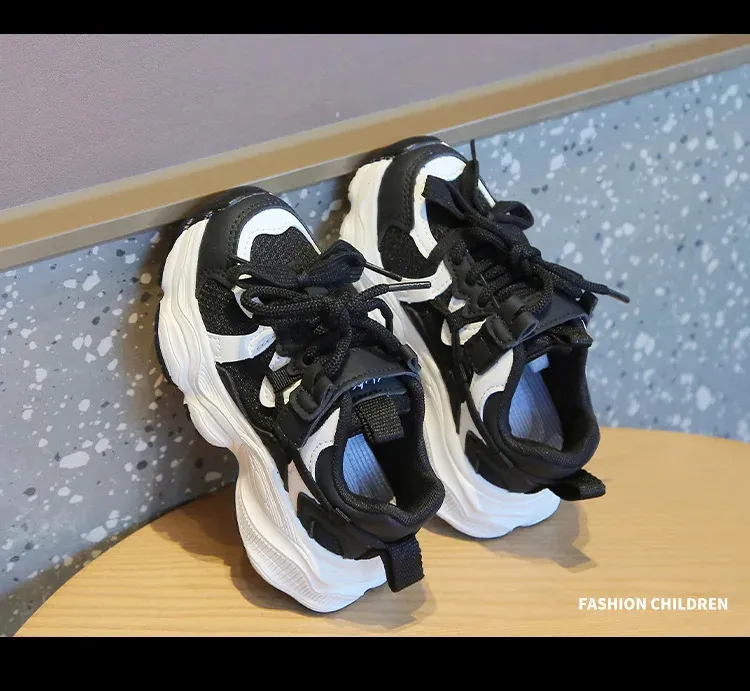 Childrens girls fashionable sports breathable and non slip childrens school running shoes boys version 240912_desvips.com