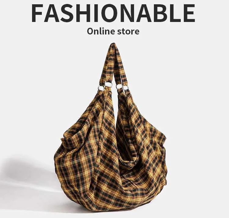 GAINNY Retro Plain Canvas Handbag Womens Large Capacity Korean Fashion Travel Shoulder Bag Work Shopping Aesthetic_voghion.com
