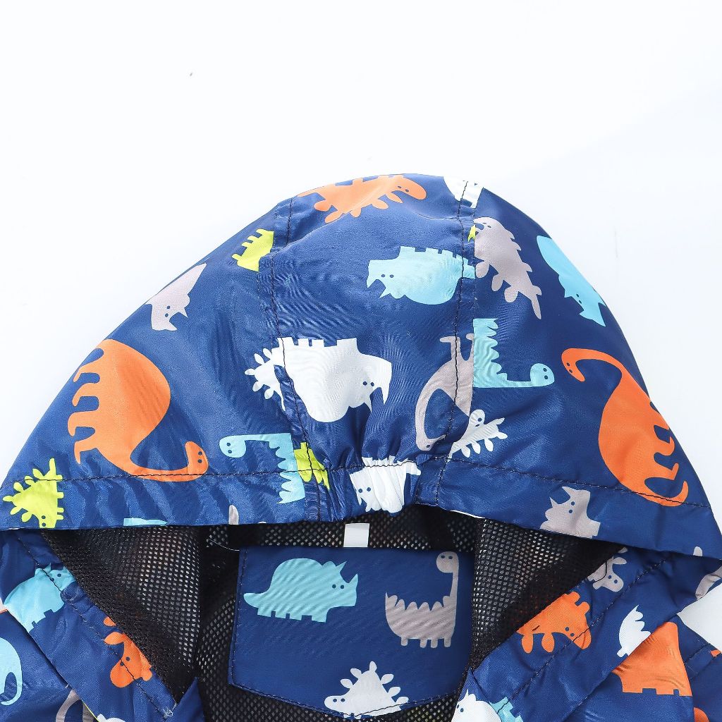Children's Coat Cartoon Dinosaur Printed Hooded Jacket For Baby Boy Girl Sports Jacket_voghion.com