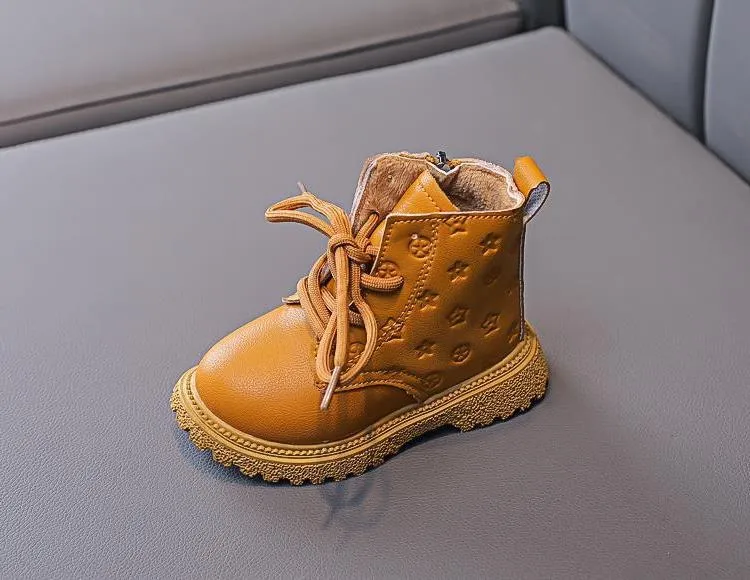 Kid Kleinkind Mode Herbst Winter Jungen Britischen Plüsch Kurze Kinder Mädchen Knöchel Cutefeet Junge Mädchen Stiefel Kinder Schuhe Größen_voghion.com