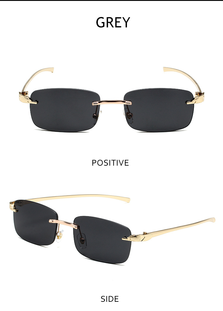 Leopard Head Frameless Sunglasses – High-End Small Frame For Women Fashion Trends Hot-selling_voghion.com