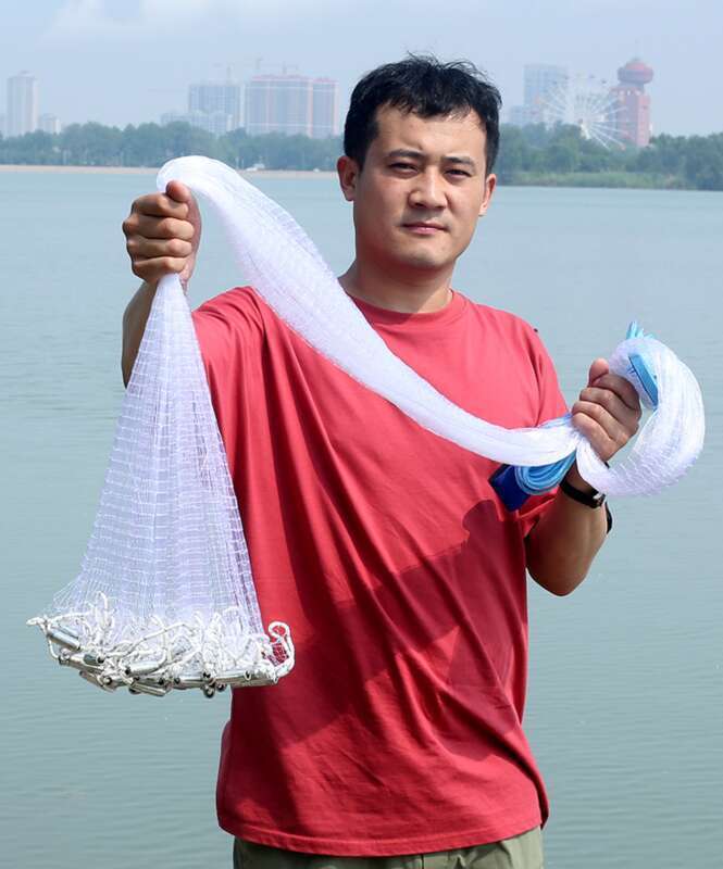Anel de alumínio sem anel de alumínio, rede de pesca de arame único, rede de pesca feita à mão_voghion.com