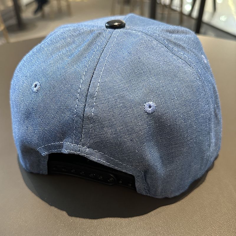 Hat men, spring and autumn denim style hip-hop for women, flat brim big head circumference, small face, baseball hat,_voghion.com