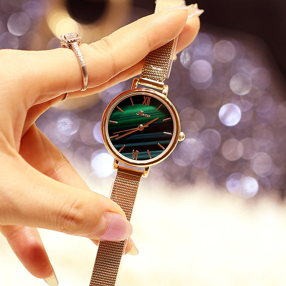 Nouvelles montres pour femmes à la mode et à la mode, bracelets à mouvement à bracelet en acier, montres-bracelets étanches_voghion.com