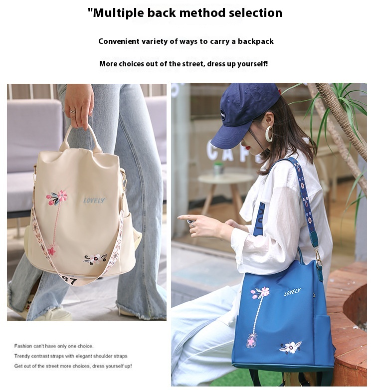 2024 New Oxford Cloth Small Backpack For Women Korean Version Anti-theft Lightweight Single Shoulder Dual-purpose Student Backpack_voghion.com