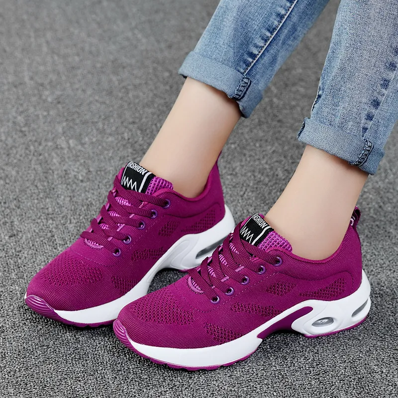 Trainers Ladies Casual Mesh Sneakers Pink Women Flat Lightweight Soft Breathable Footwear Basket Running Shoes Plus Size_voghion.com