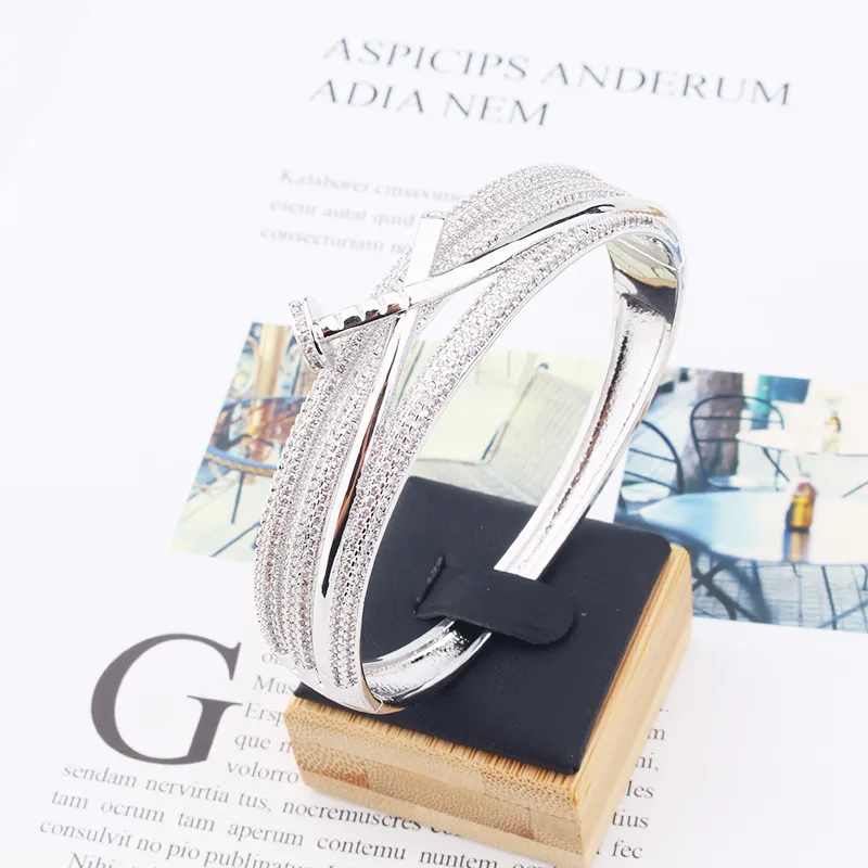 brede Unisex nagelarmband vergulde sieraden armbanden voor vrouwen meisje dames set sieraden ontwerper verjaardag Bruiloft_voghion.com