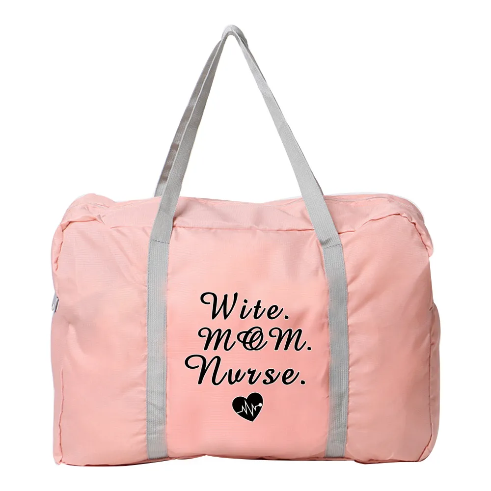 Foldable Travel Handbags Duffle Bag Women Gadgets Organizer Clothes Printed Traveler Accessories Holiday Nurse Tote Lage_voghion.com