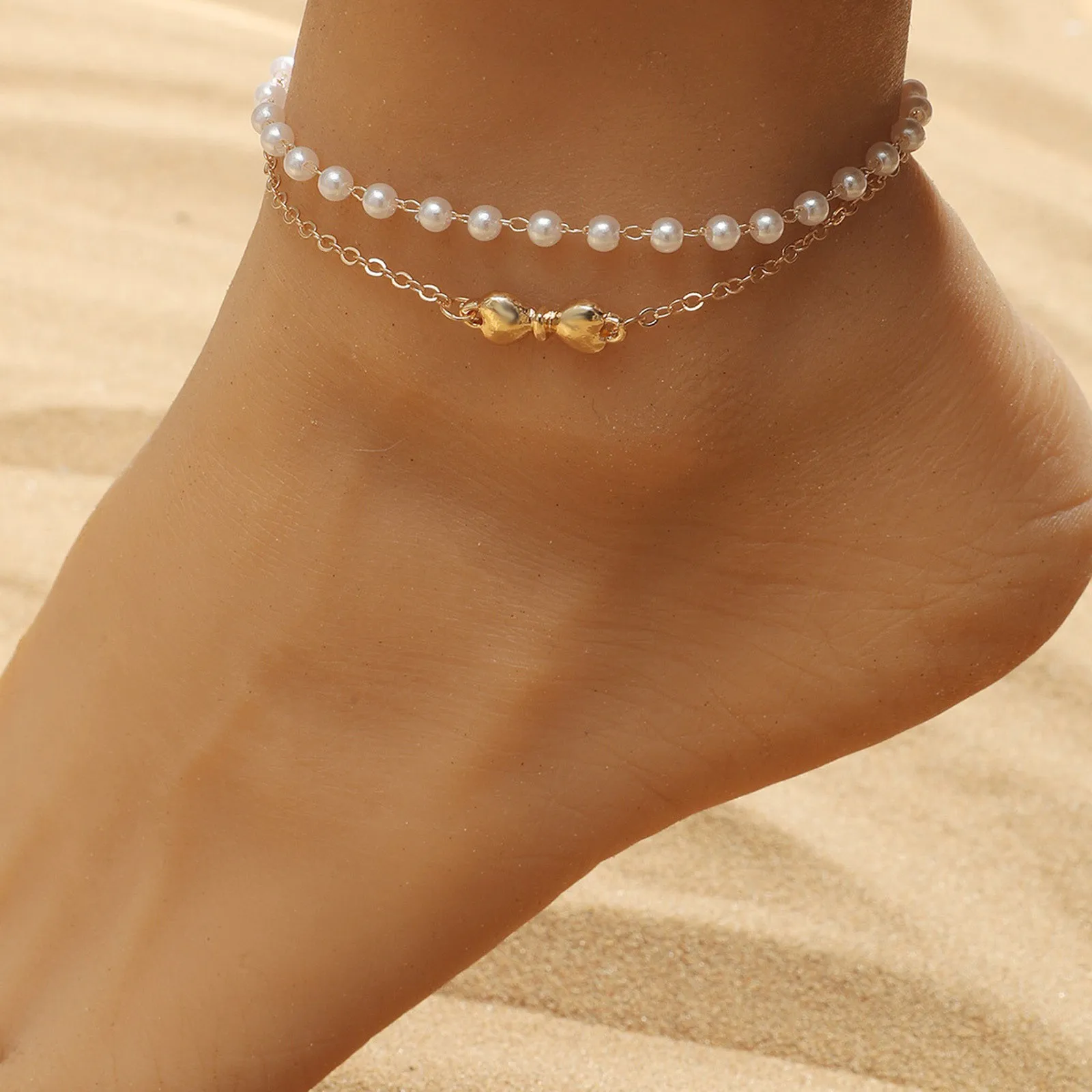 Perlenketten Fußkettchen Für Damen Elegantes Schmuck Accessoire_voghion.com
