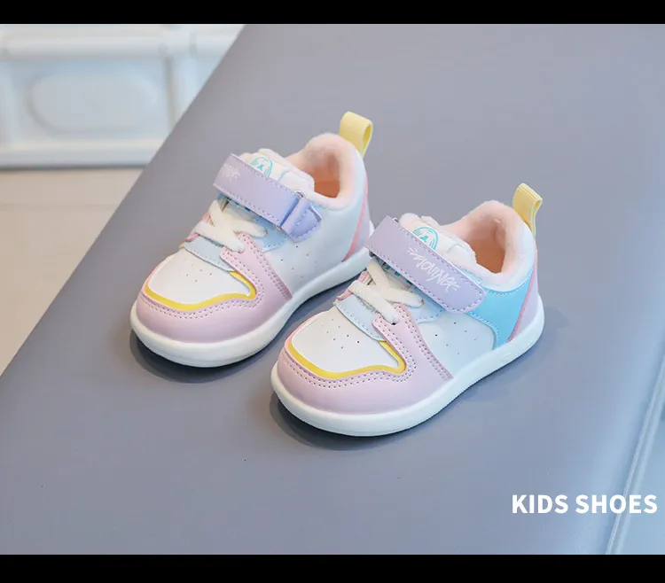 Småbarnssko Baby Barn Vinter Bomull Uformelle Sneakers Tykke Varme Sklisikre Første Steg Fottøy Treningssko For Gutter Jenter_voghion.com