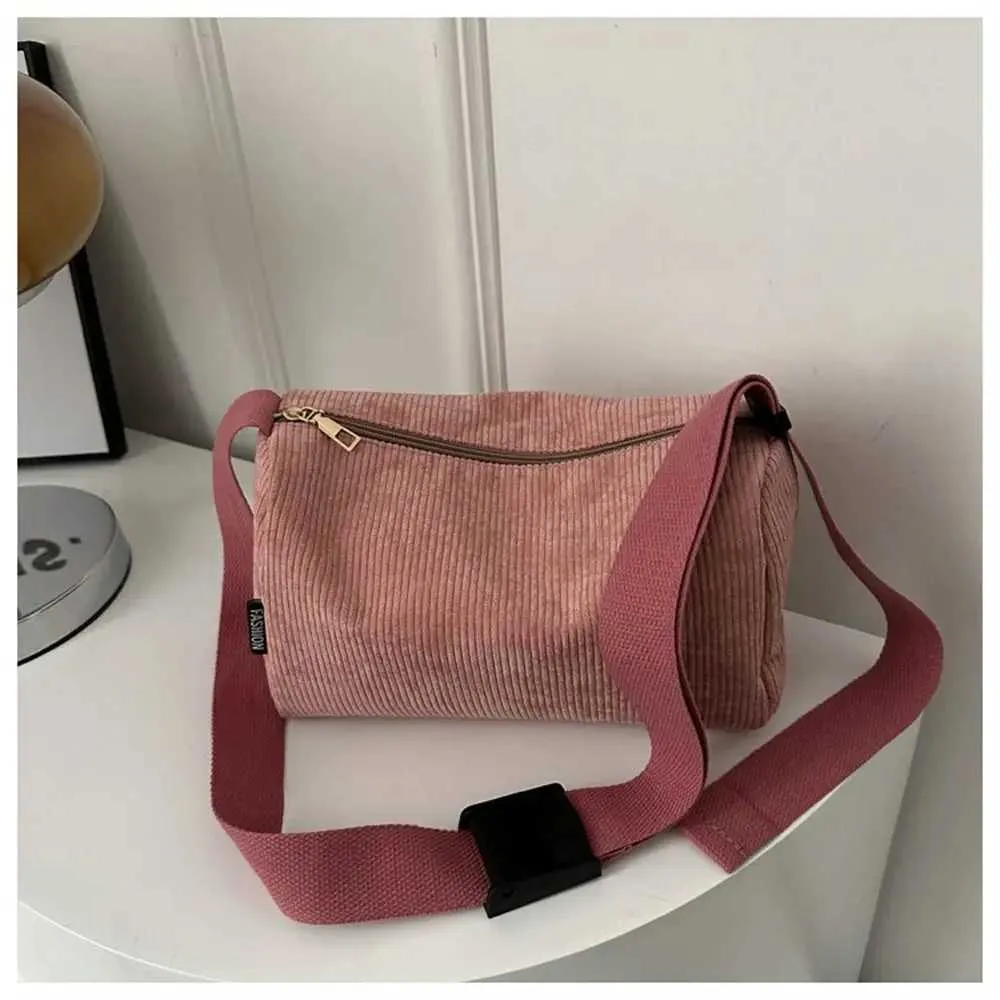 Genți de mână pentru femei, genți de umăr din catifea reiată, culoare solidă, tip messenger, tip crossbody, genți de mână pentru machiaj și ruj, C241216_voghion.com