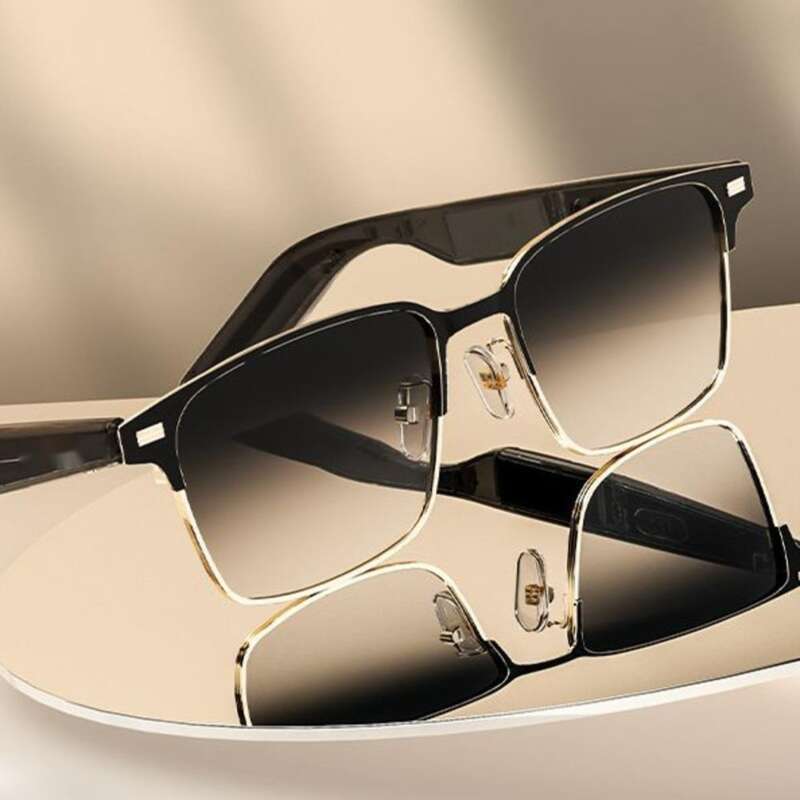 Óculos de sol inteligentes Langke com áudio Bluetooth Polaroid HD Call, lentes de substituição para miopia, óculos de sol multifuncionais_voghion.com