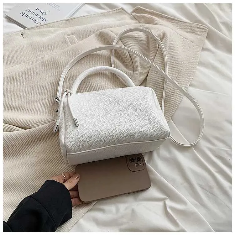 Textured Women Handbag Large Capacity Versatile Soft Shoulder Bag_voghion.com