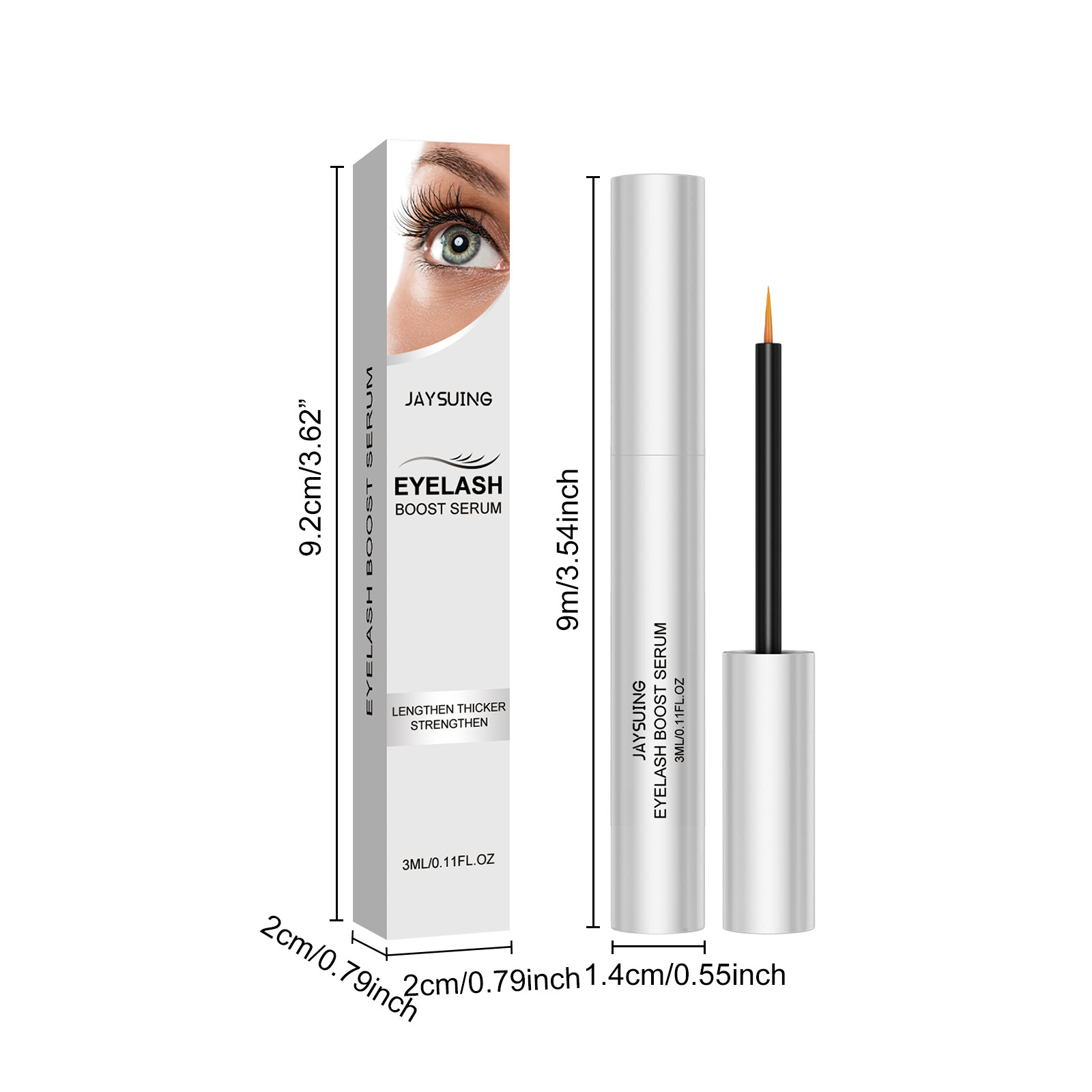 La soluzione di mascara Jaysuing è delicata, naturale, non sbiadisce, non si arriccia, non modella, è sottile, lunga, densa e bella_voghion.com