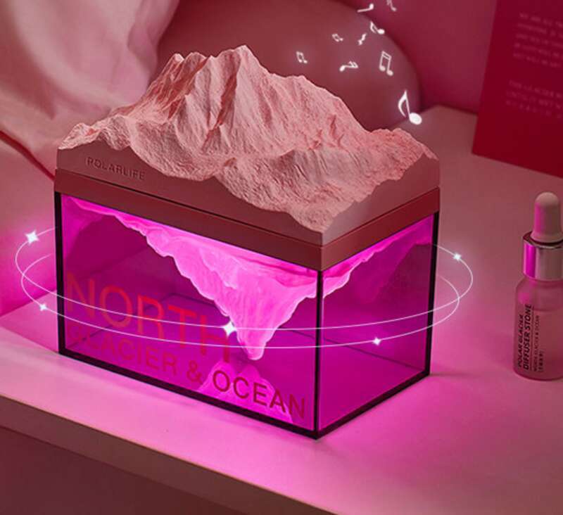 【 43000 de persoane adunate 】 Difuzor Bluetooth Polar Species, lumină de atmosferă, ornament de birou de înaltă frumusețe, multicolor_voghion.com