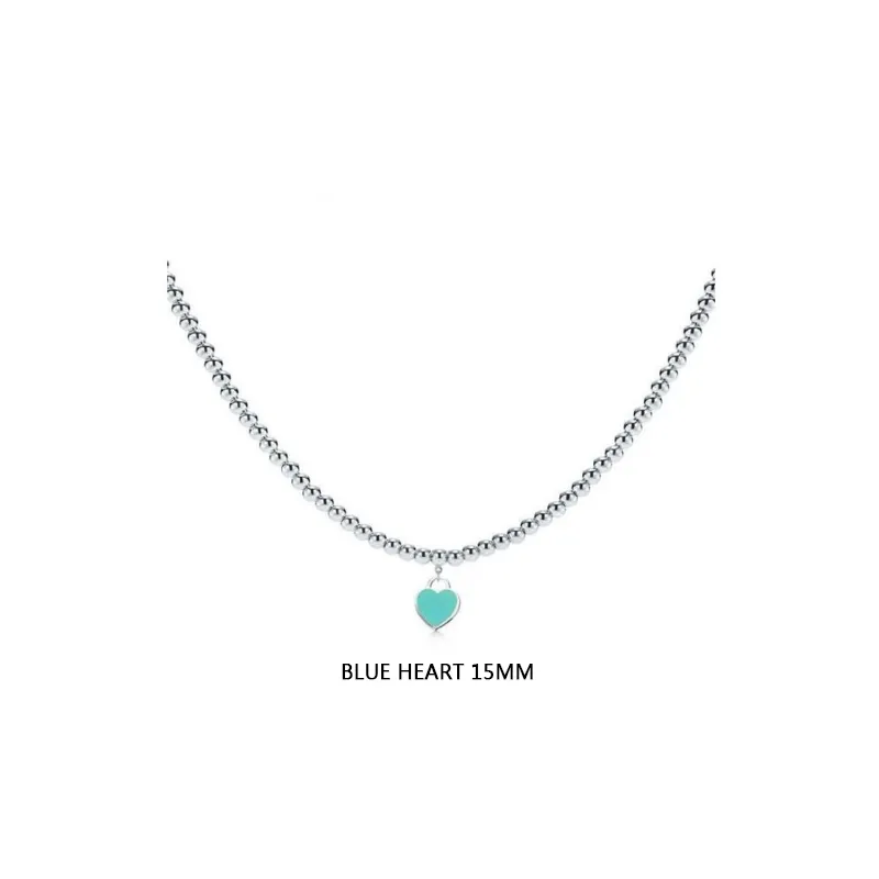 Halsketten Gold Herz Damen Edelstahl 10mm 19mm Anhänger Mode Paar Halskette Valentinstag Freundin_voghion.com
