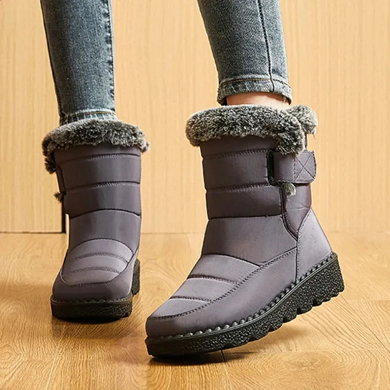 Snow Platform Shoes Woman Fur Keep Warm For Women Plus Size Plush Botas Mujer Winter Boots 240830_voghion.com
