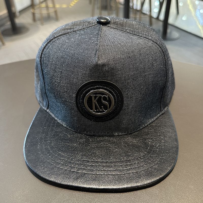 Hat men, spring and autumn denim style hip-hop for women, flat brim big head circumference, small face, baseball hat,_voghion.com