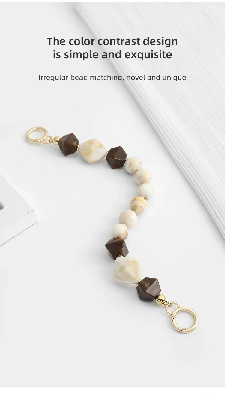 Acrylic Strap Removable Bag Accessories Colourful Womens Resin of bags Purse Chain Fishbone chain 241115_voghion.com