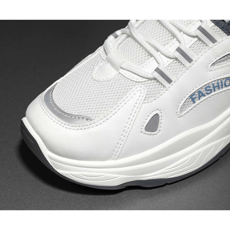 Scarpe casual da papà con aumento dell'altezza bianche, nuove, traspiranti, sportive, alla moda e versatili, da uomo_voghion.com