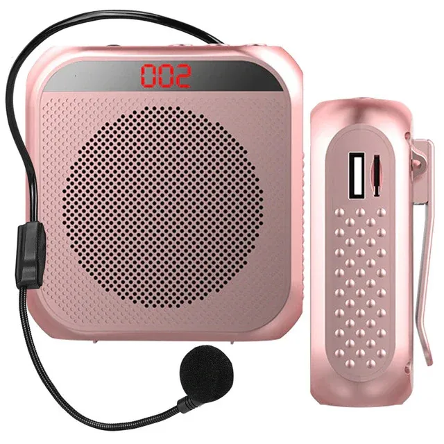 Microphones 5W Amplifier Multifunctional Portable Personal Voice Speaker With Microphone Display Surround Sound For_voghion.com