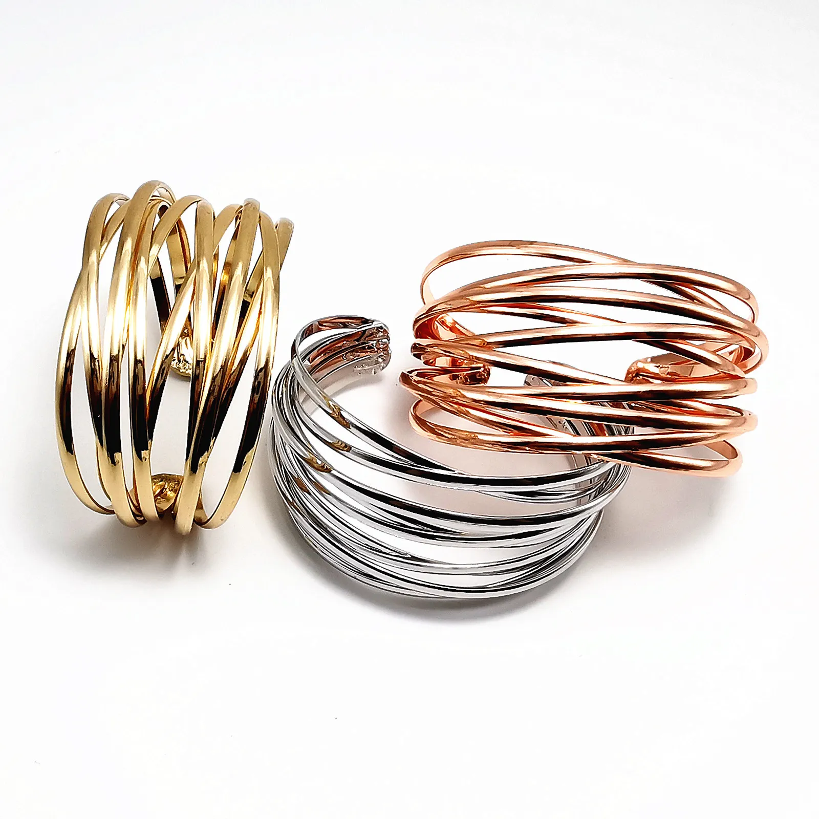 Armreif Mode Legierung Runde Kette Charme Für Frauen Weibliche Gold & Silber Farbe Armbänder Schmuck_voghion.com