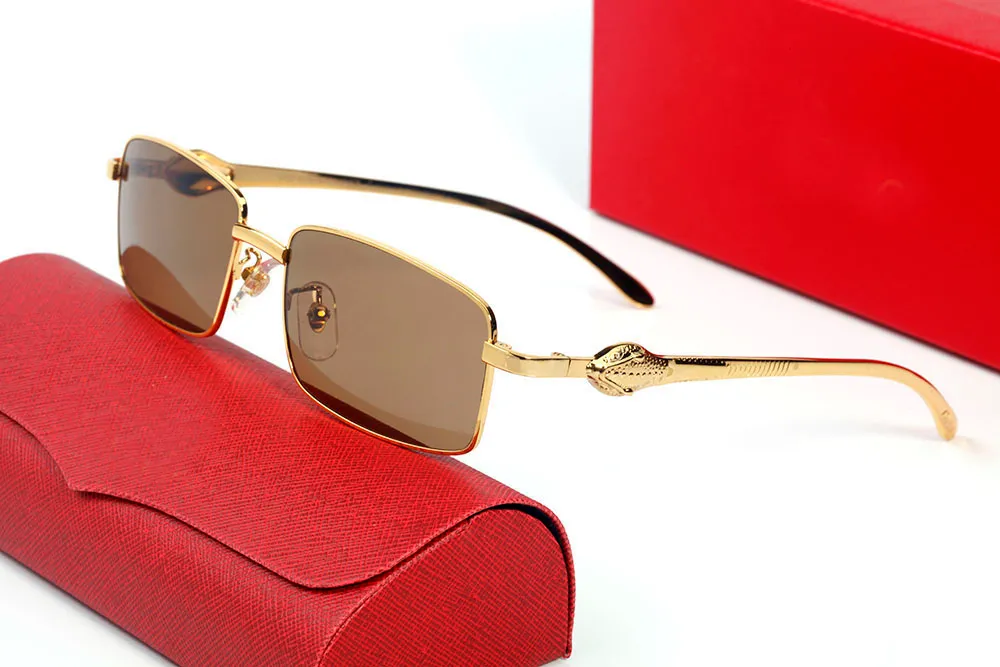 Sunglasses frameless big head leopard print metal men's and women's casual designer prescription fashion glasses with_voghion.com