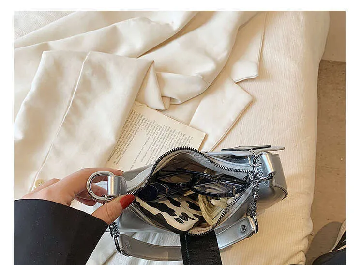 Y2k Shoulder Premium Pu Leather Mixed Color Rivet Fashion Handbag Retro Designer Women's Wallet Street Dressing Bag_voghion.com