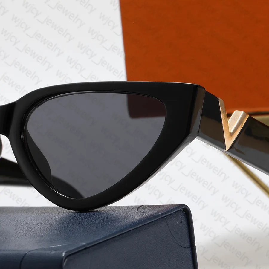 Summer Designer Sunglasses Beach Glasses Fashion Cat Eye Full Frame Letter Design for Man Woman 4 Color Good Quality_voghion.com