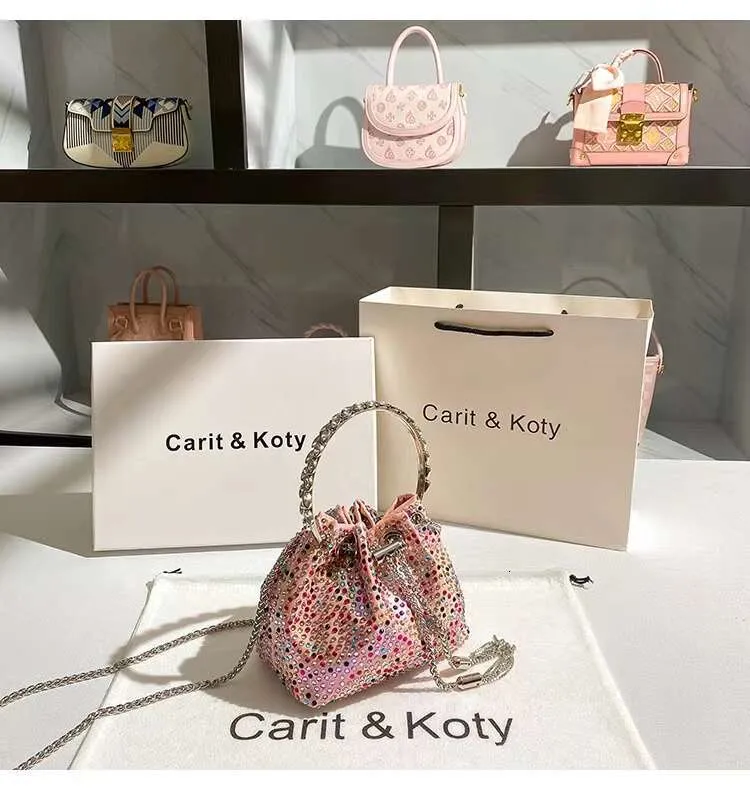 Glitter Shiny Dias Abend Metall Ring Griff Eimer Frauen Handtasche Hochzeit Party Kupplung Geldbörse Schulter Umhängetasche_voghion.com