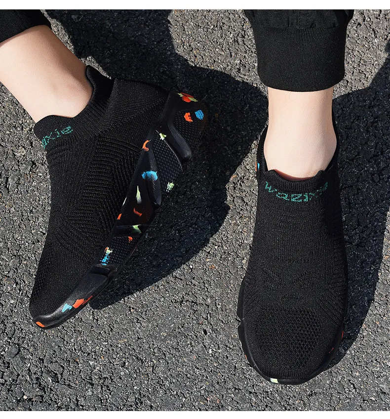 Lightweight Breathable Mesh Fabric Comfortable And Versatile Thick Soled Sports Outdoor Casual Shoes For Couples_voghion.com