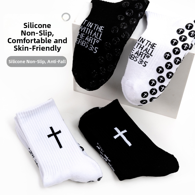Men's Low Cut Short Cotton Socks Spring Summer Embroidered Solid Color Trendy Sports Fashionable INS Style