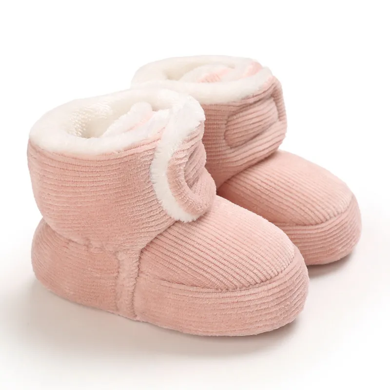 2024 Outono Bebê Menina Meninos Inverno Quente Kidsnest Cor Sólida Moda Criança Primeiros Caminhantes Crianças Botas Sapatos 0-18M_voghion.com