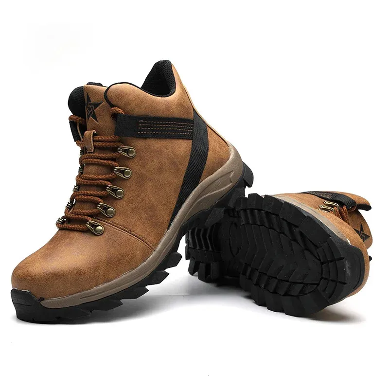 Sicherheitsschuhe mit Stahlkappe, wasserdicht, für Herren, Anti-Smashing-Arbeitsstiefel, 250402_voghion.com