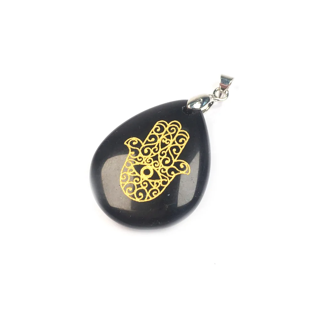 Collane con ciondolo in pietra naturale, cristallo, agate, ciondoli, amuleti Reiki, pendenti a forma di goccia d'acqua per la creazione di gioielli fai da te_voghion.com