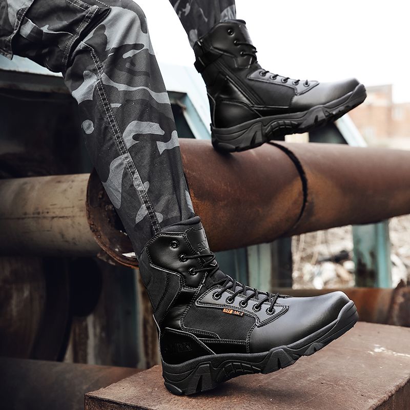 Da Bu 005 Große wasserdichte Militärstiefel für das Training im Freien, Größe 40–47_voghion.com