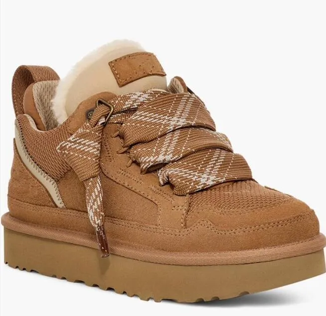 New low top shoes sheep fur integrated frenulum Mel casual women's wool Hailand snow boots_voghion.com
