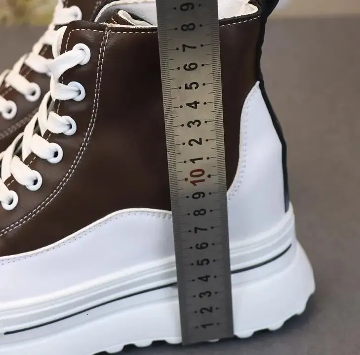 Platform Pu Leather Wedge Hidden Boots For Women Winter Running_voghion.com