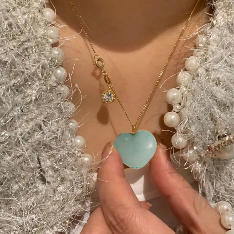 Colliers pendentifs Collier coeur vintage Collier mode charme fine chaîne ras du cou Bijoux_voghion.com