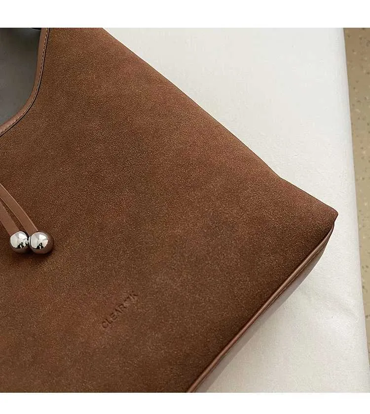 Sacs à main en daim tendance pour femmes, sacs à bandoulière solides de grande capacité, sacs à bandoulière décontractés pour femmes, polyvalents, doux, sous les bras_voghion.com
