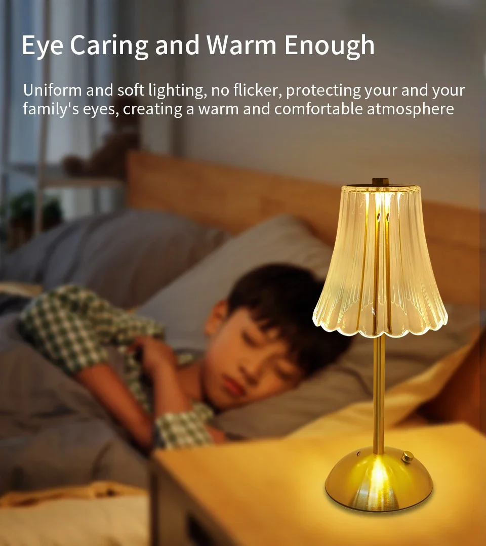 Touch Dimmable Wireless Table Lamp Rechargeable Portable Light_voghion.com