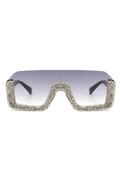 Square Half Frame Oversize Fashion Sunglasses_voghion.com