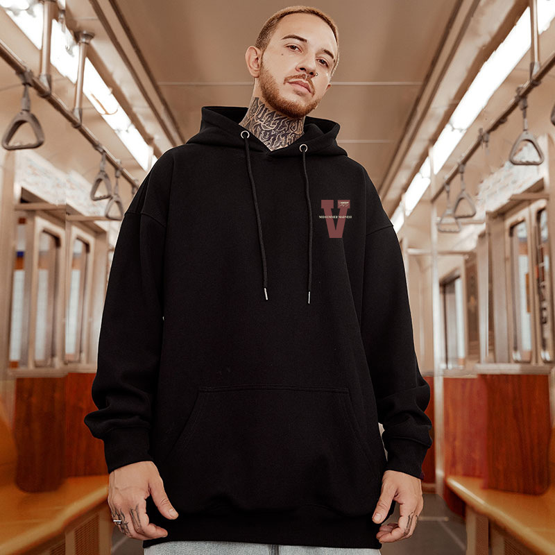 Suéter de hip hop com capuz de pelúcia para Instagram, estilo cartoon, masculino, tamanho grande, pulôver de algodão Hua_voghion.com