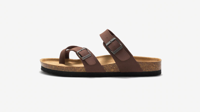 Ruizu 2024 autumn and summer new women's cork slippers trendy men's sandals couple beach shoes cork outdoor wear_voghion.com
